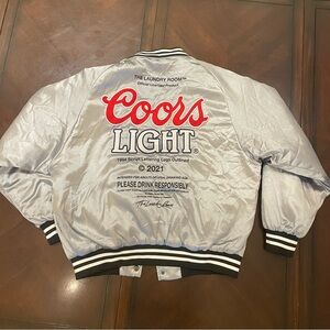 Coors Light Silver Bomber Jacket